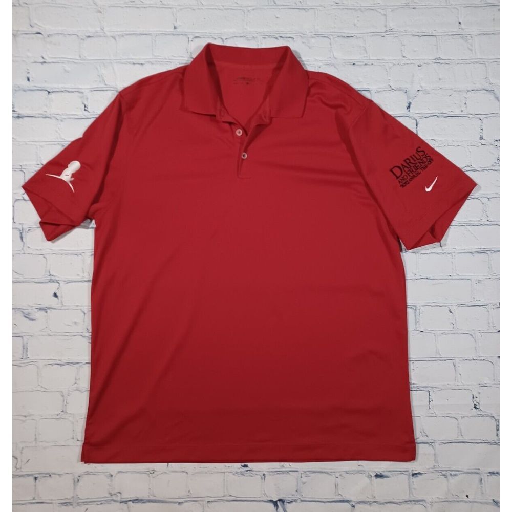 Nike Shirt Mens XL Red Polo Golf Darius And Friends‎ 2012 Tee Off